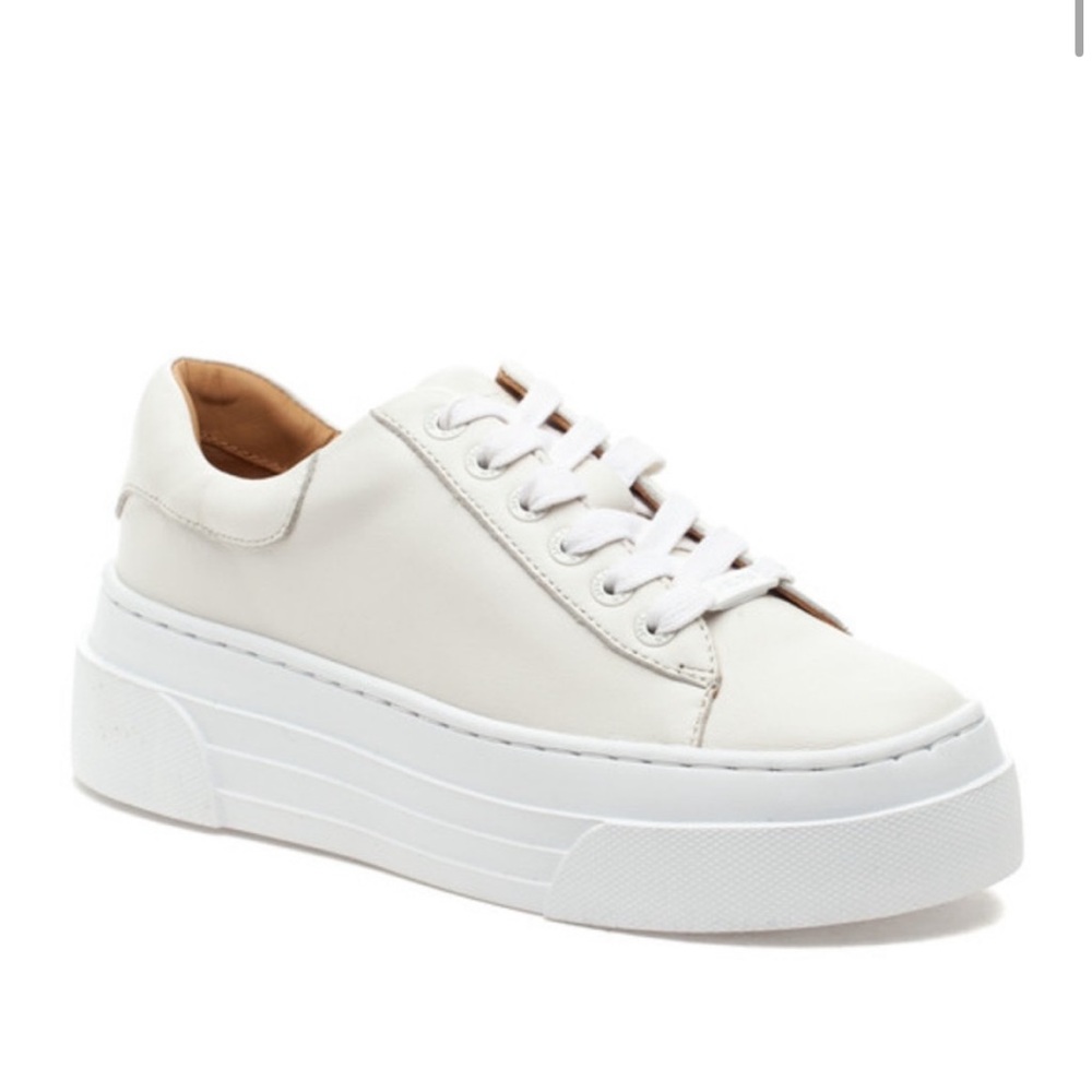 NWT J/SLIDES AMANDA White Leather Sneaker - Picture 2 of 15